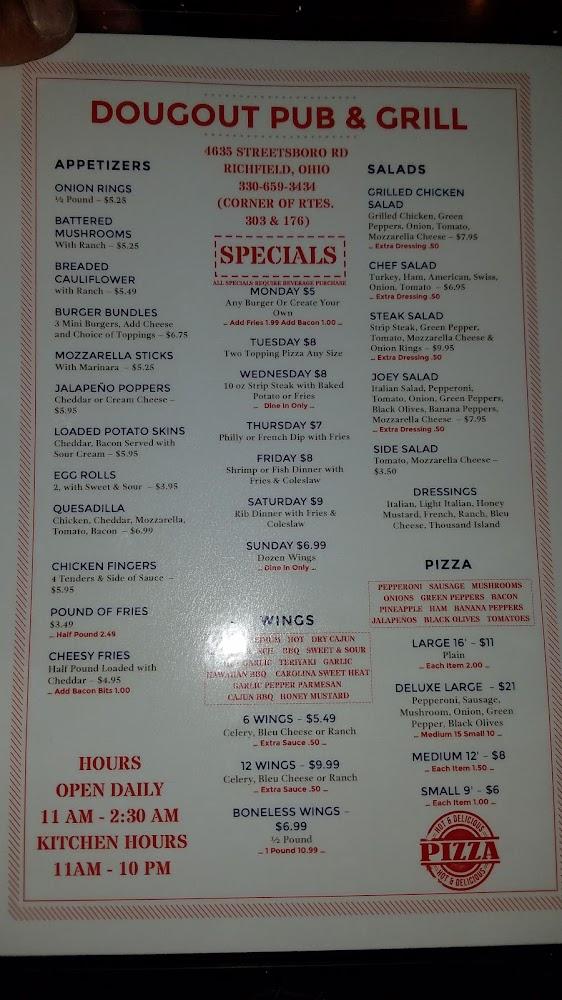 Doug Out Pub & Grill Menu image 4
